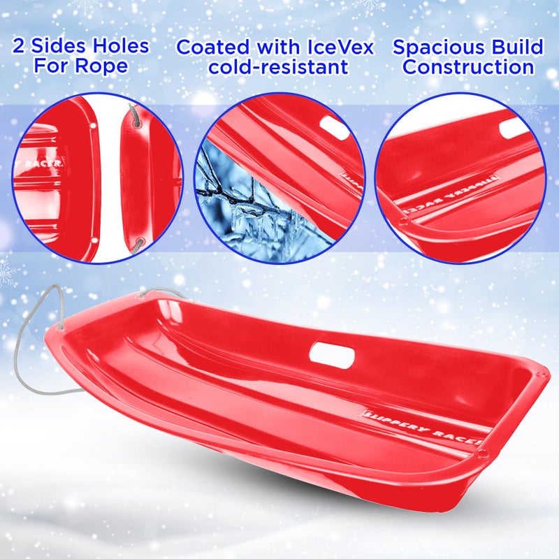 Slippery Racer زلاجة سباق الأطفال القابلة للانزلاق - 35 بوصة (أحمر، عبوة واحدة) - Image 4